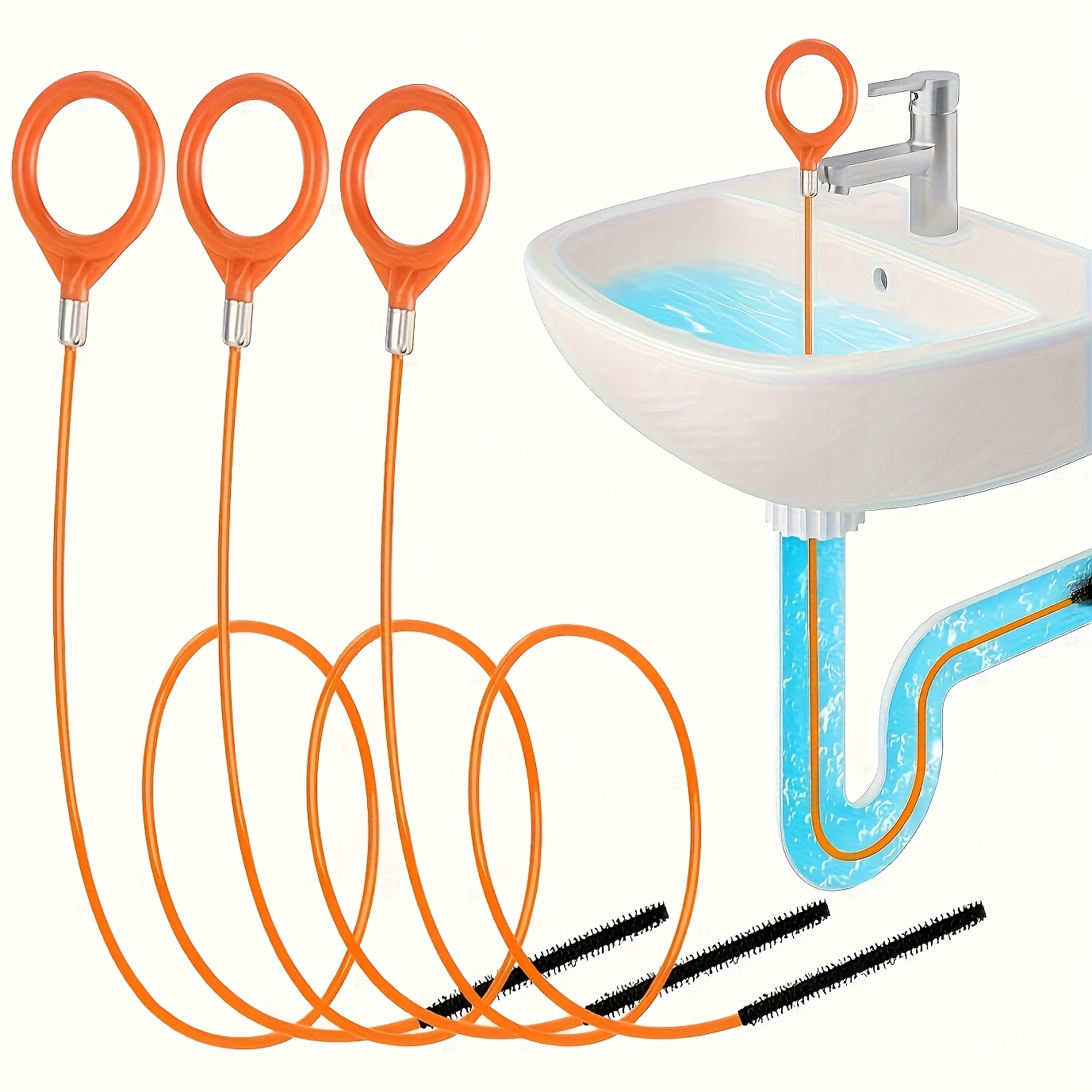 Plumbing Snake Drain - Narzędzie do usuwania włosów z odpływu,